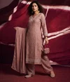 K 1224 By Naisha Glass Crush Beads Work Kurti With Bottom Dupatta 